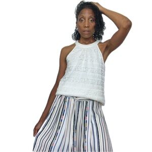 ASTR THE LABEL•SIZE M•COLORFUL STRIPE A-LINE WRAP SKIRT WITH AN ATTACHED BELT